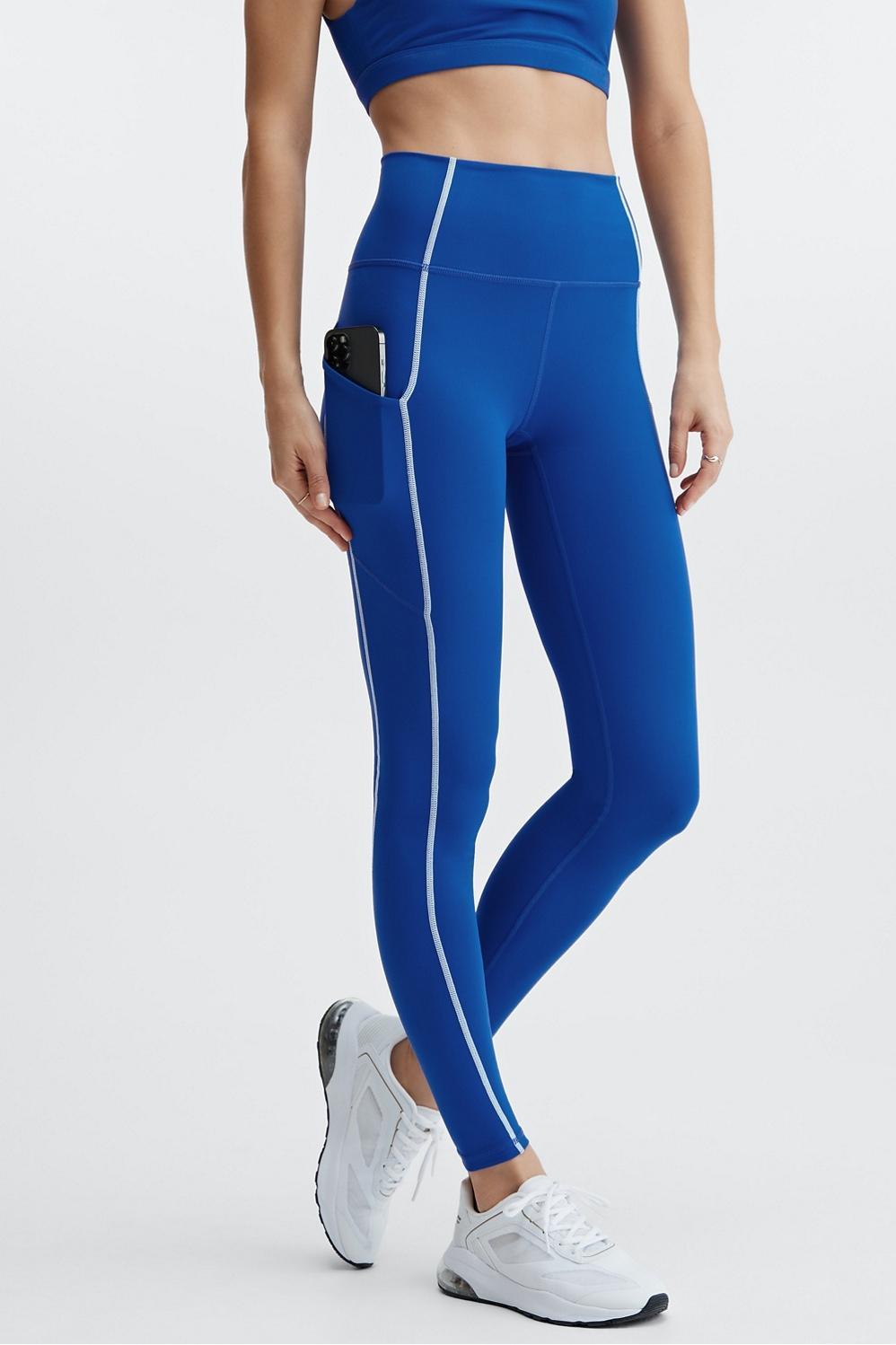 Fabletics Oasis High-Waisted Legging Womens blue plus Size 4X Product Image