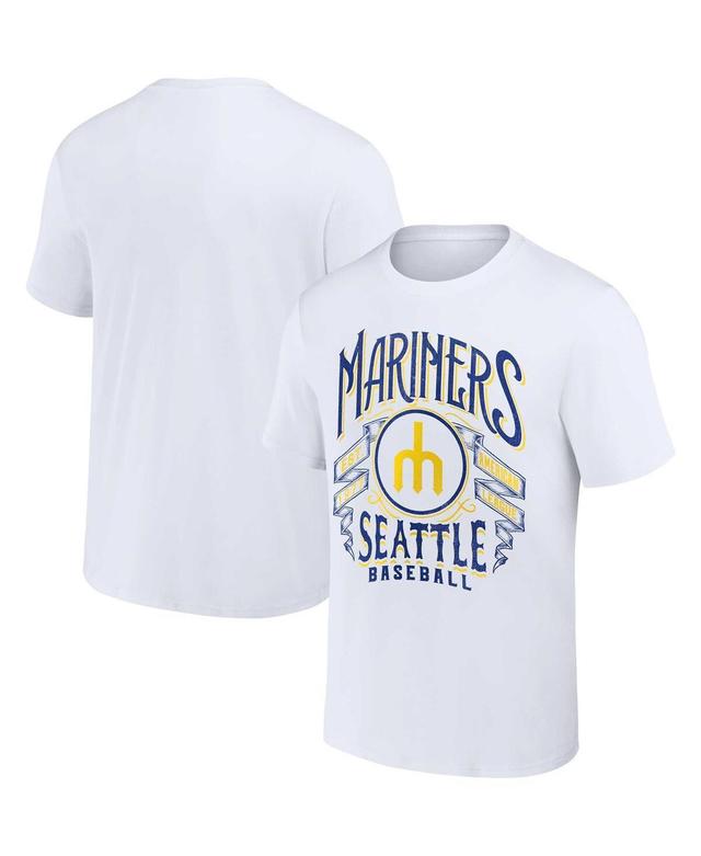 Mens Darius Rucker Collection by Fanatics White Seattle Mariners Distressed Rock T-shirt Product Image