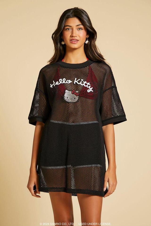 Sequin Hello Kitty Mesh Tee | Forever 21 Product Image