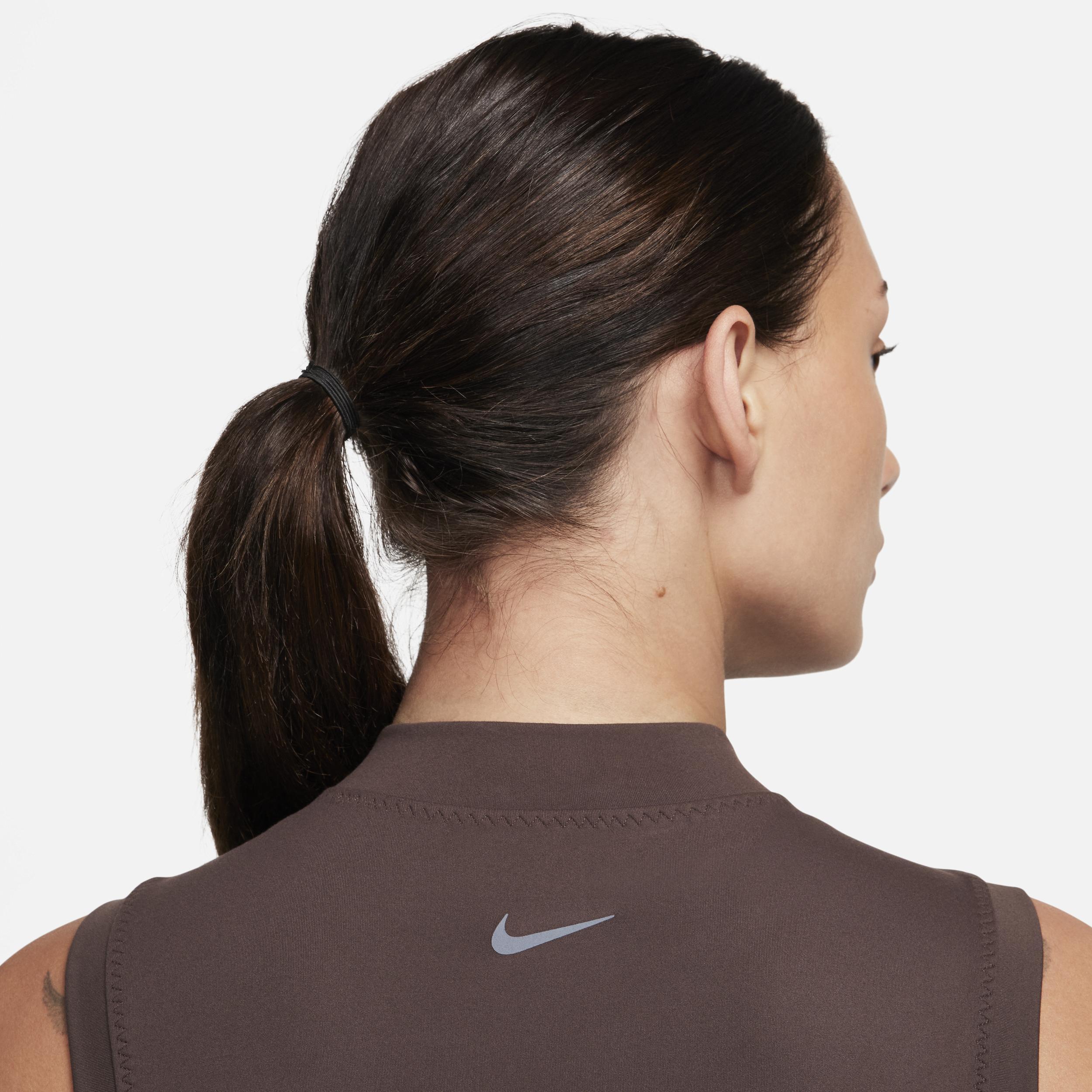 Nike Women's One Fitted Dri-FIT Mock-Neck Cropped Tank Top Product Image