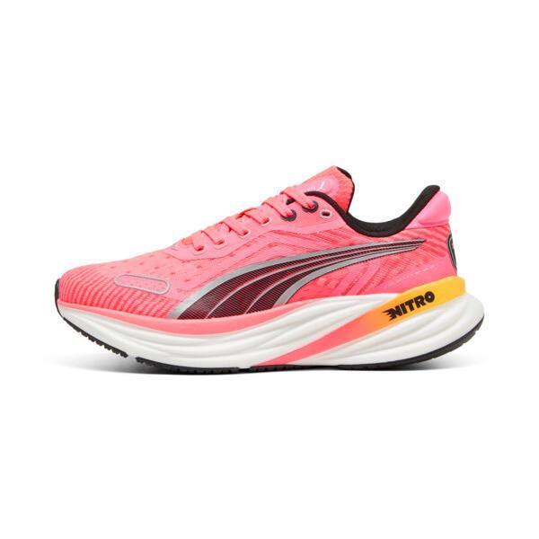 PUMA Magnify NITROâ¢ Tech 2 Women's Running Shoes in Sunset Glow/White/Sun Stream Product Image