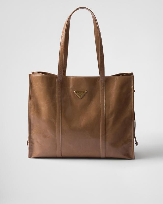 Large leather tote bag Product Image