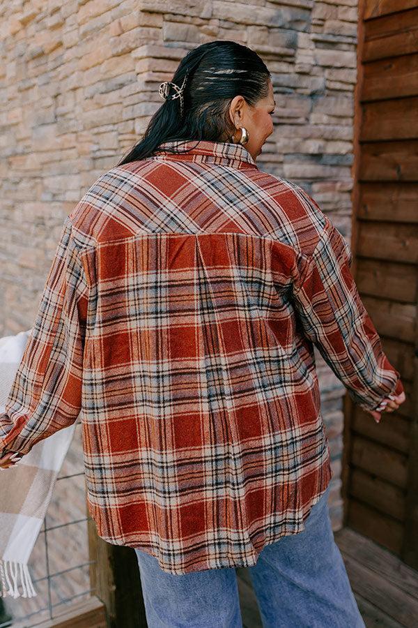 Pumpkin Spice Dreaming Plaid Jacket Curves Product Image