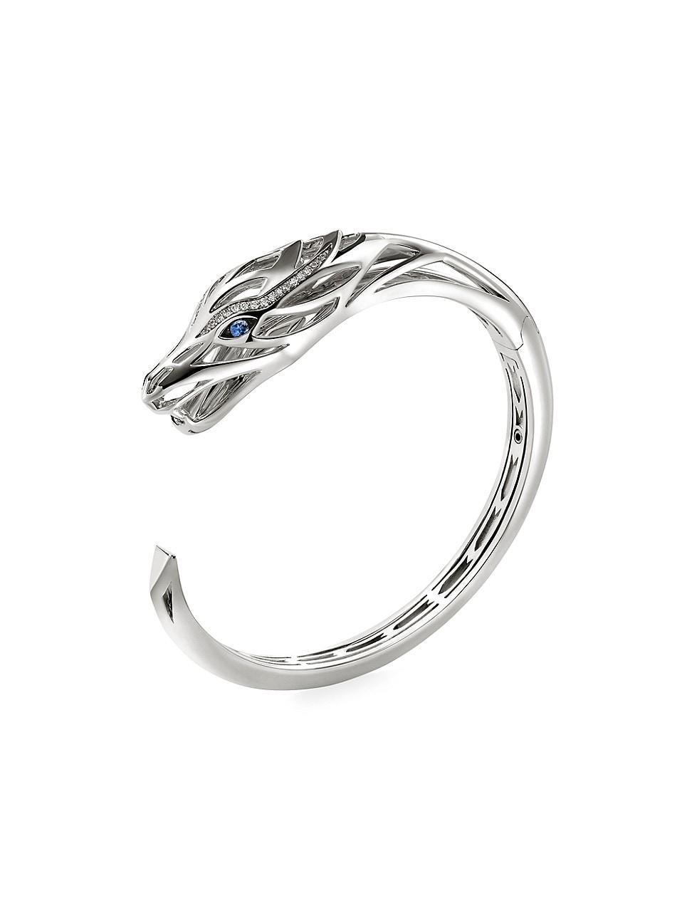 Womens Naga Sterling Silver, 0.23 TCW Diamond & Blue Sapphire Cuff Product Image