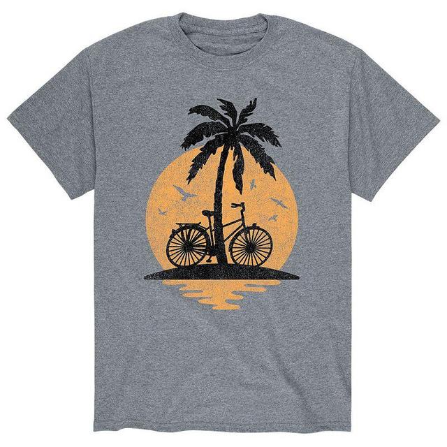 Mens Sunset Palm Tree Bike Tee Product Image