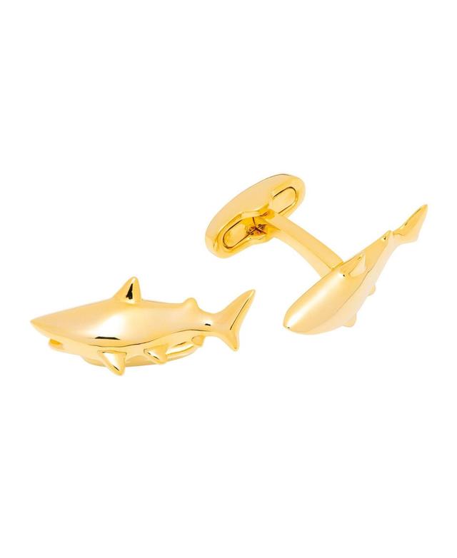 Mens Shark Brass Cufflinks Product Image