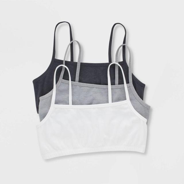 Hanes Womens 3pk String Bralette HFA001 - Navy BlueWhite XXL Product Image