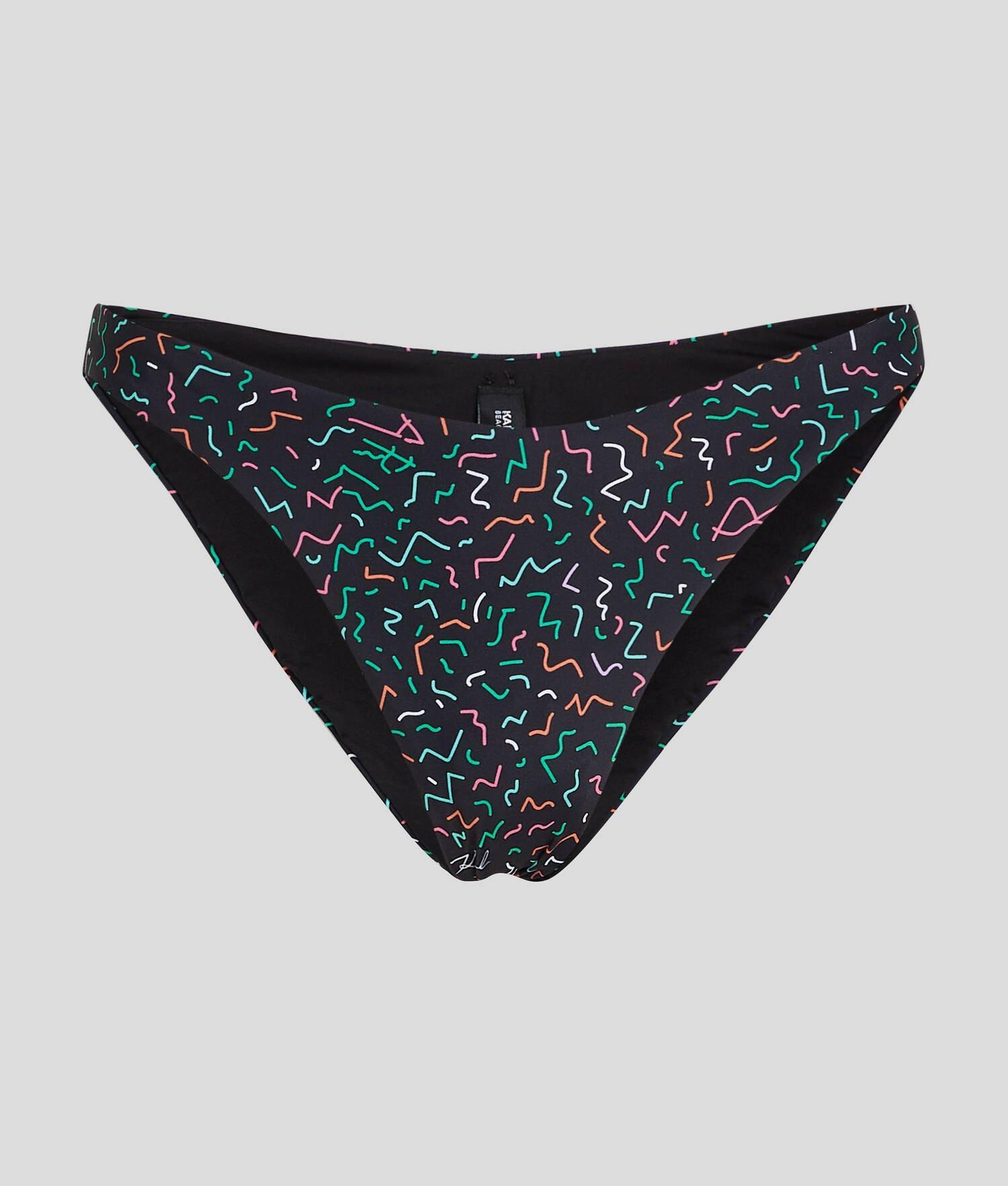 GEOMETRIC PRINT HIGH-LEG BIKINI BOTTOMS Product Image