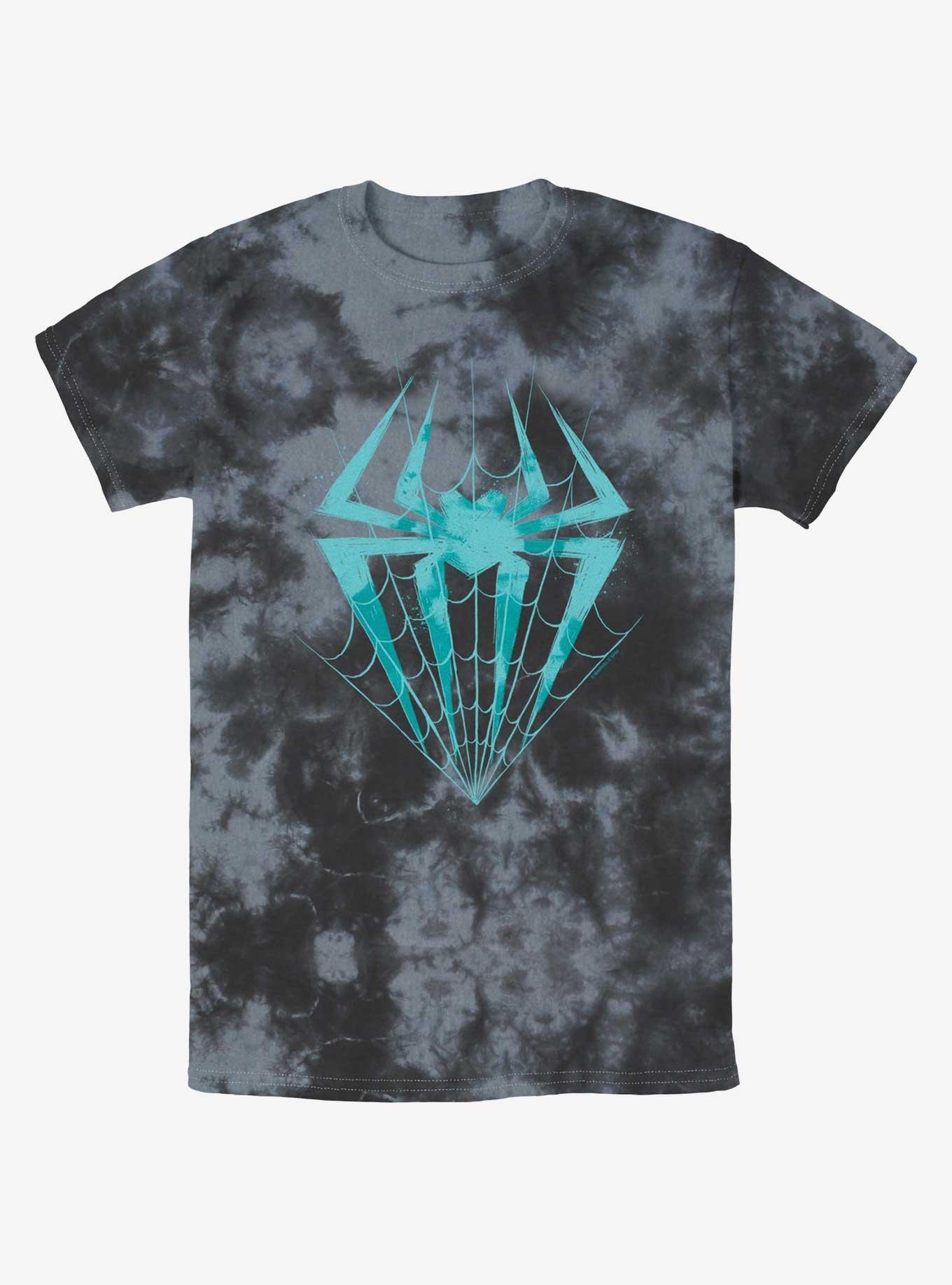 Marvel Spider-Man Spider Symbol With Web Tie-Dye T-Shirt Product Image