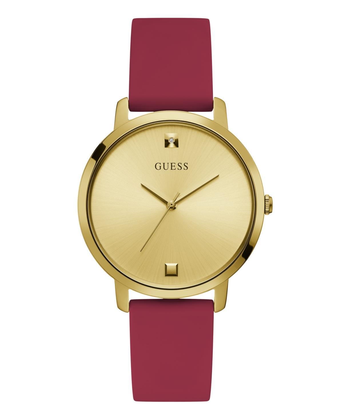 Guess Womens Analog Red Silicone Watch 40 mm Product Image