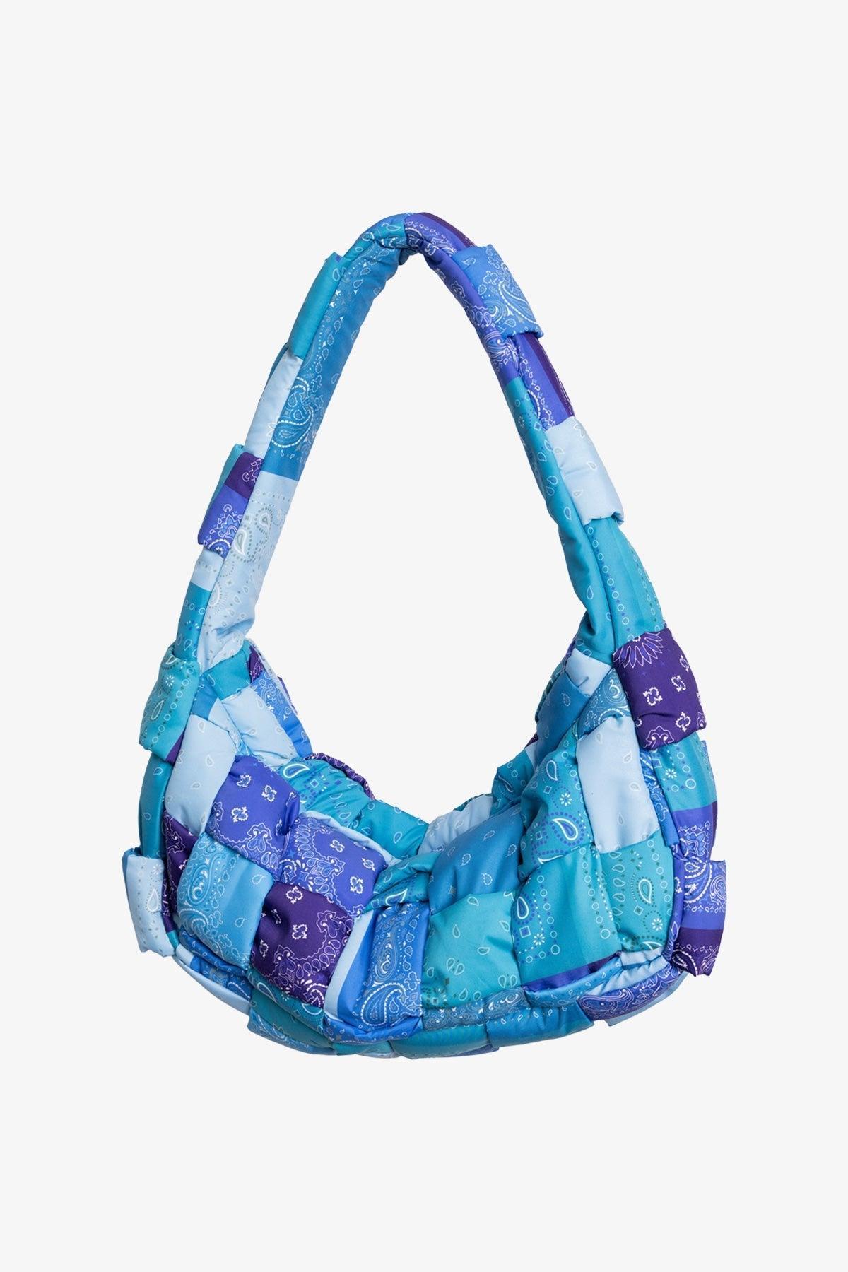 Quilted Cross Body Bag - Blue Product Image