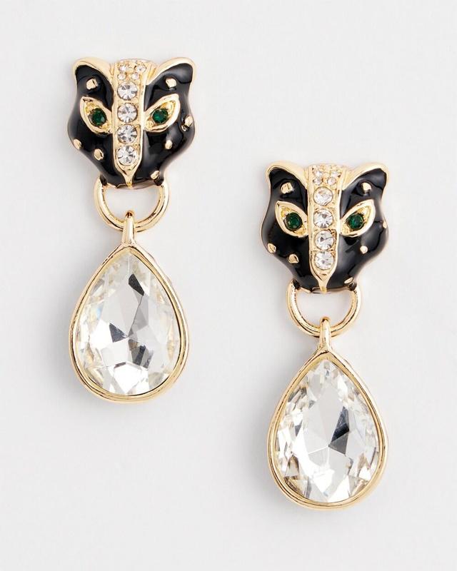 No Droop™ Jaguar Embellished Drop Earrings Product Image