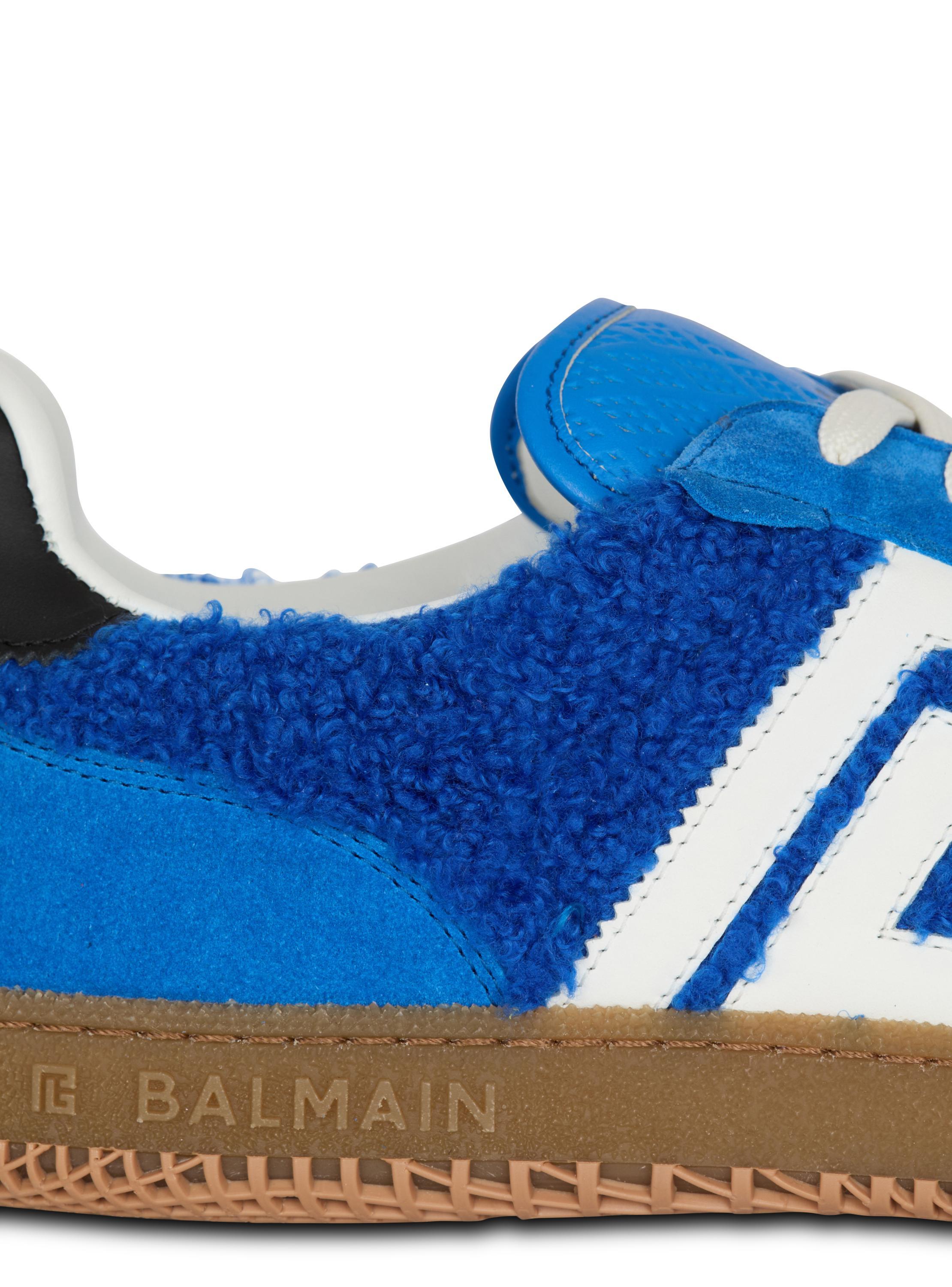 Suede and bouclé Balmain Swan trainers Product Image