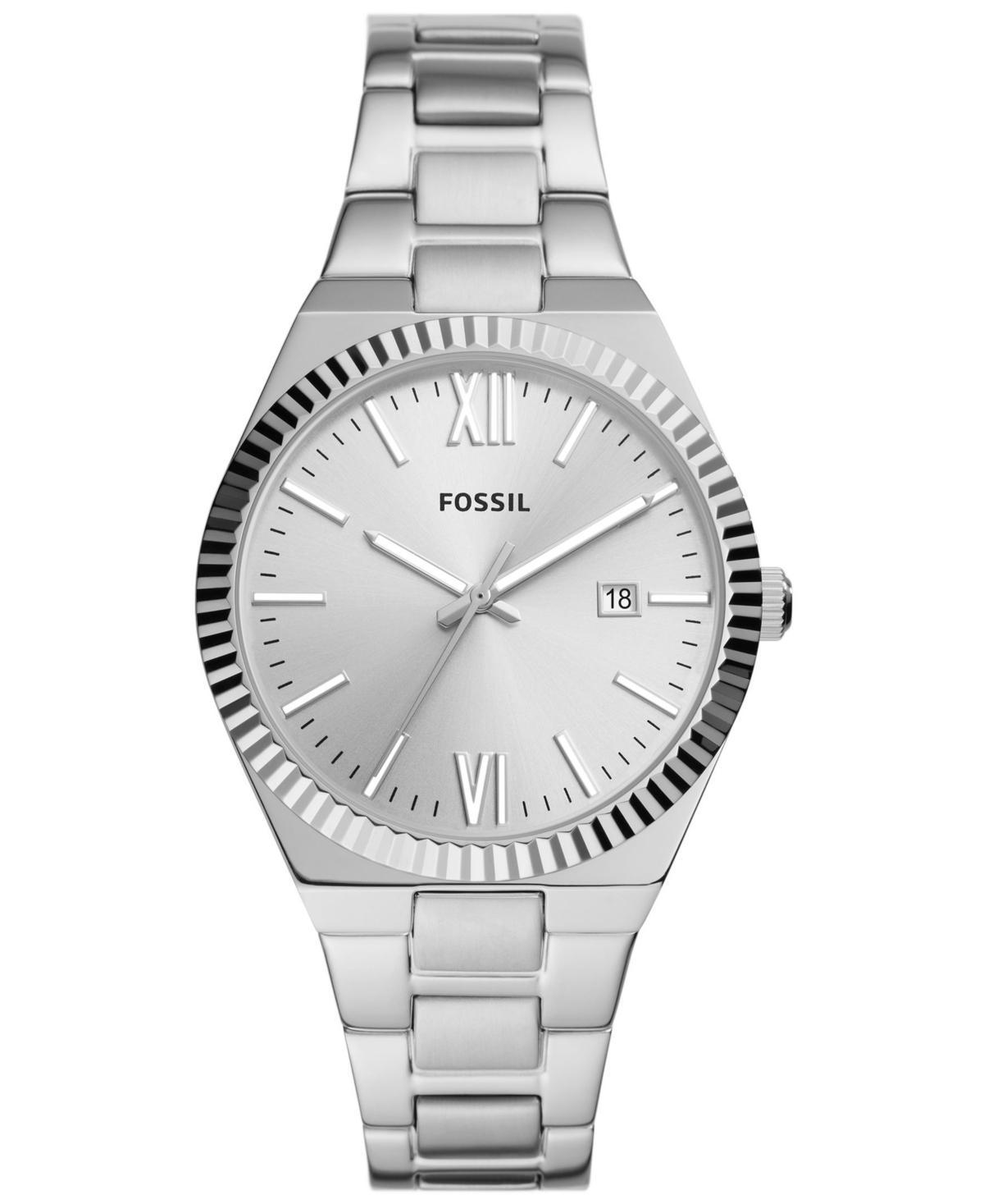 Fossil Womens Scarlette Three-Hand Stainless Steel Bracelet Watch Product Image