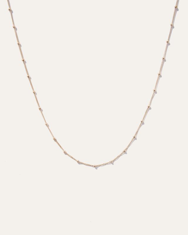 14k Gold Station Bead Choker Product Image