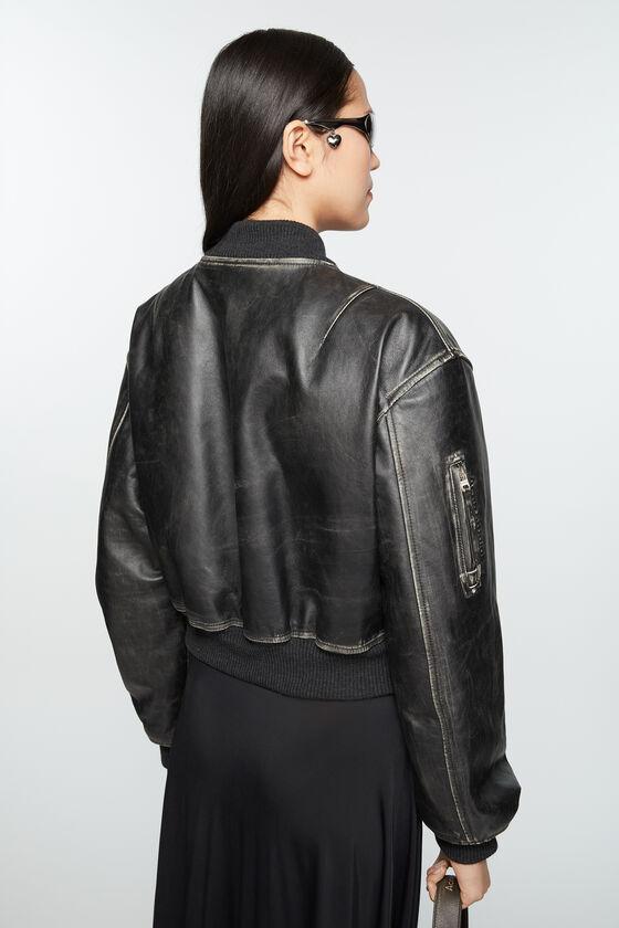 Leather bomber jacket Product Image