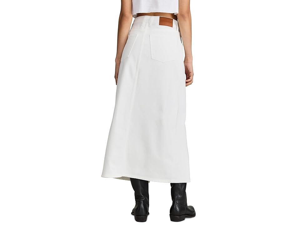 Lucky Brand Front Slit Denim Maxi Skirt Product Image