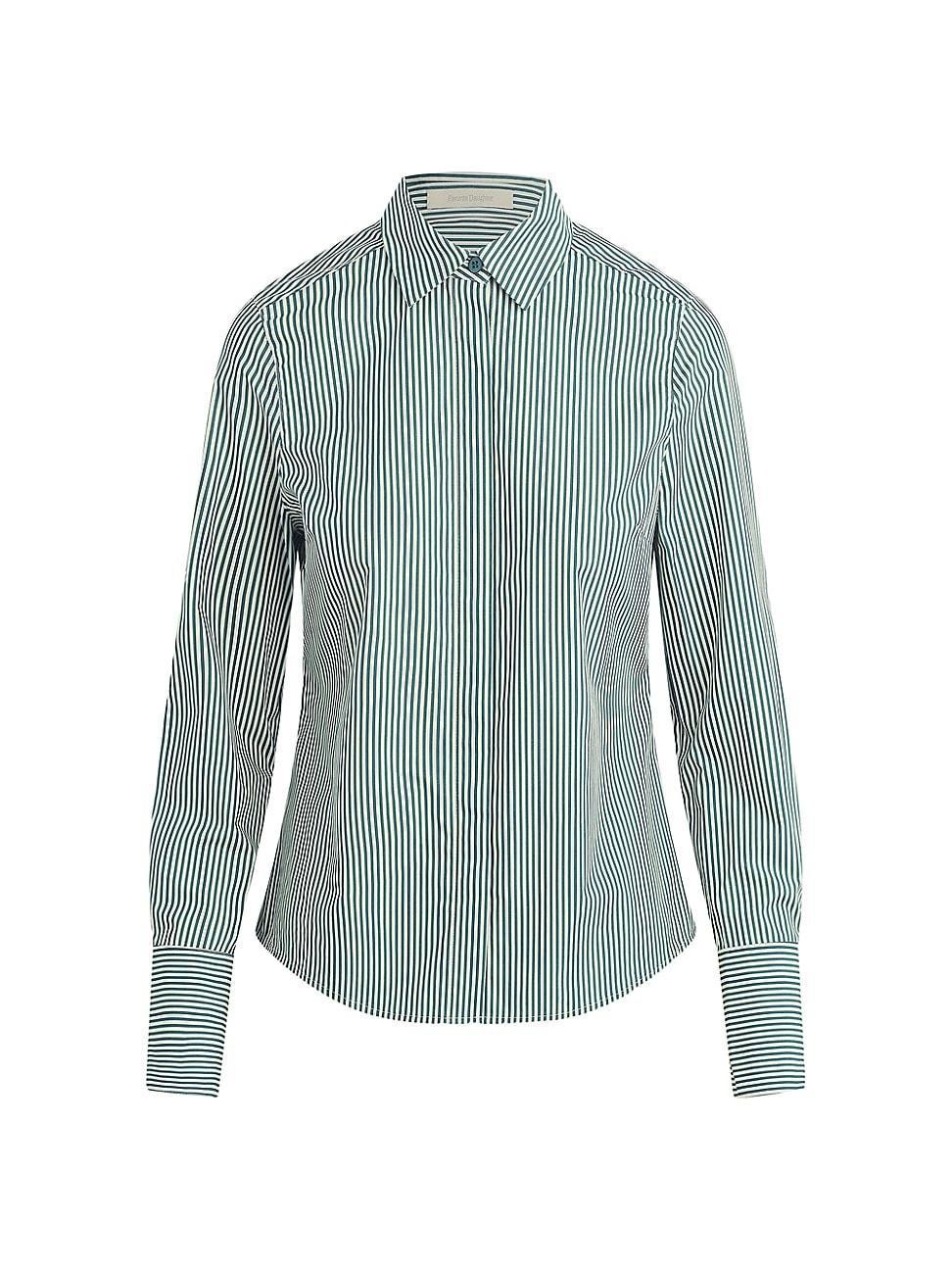 Womens The Classic Striped Poplin Shirt Product Image