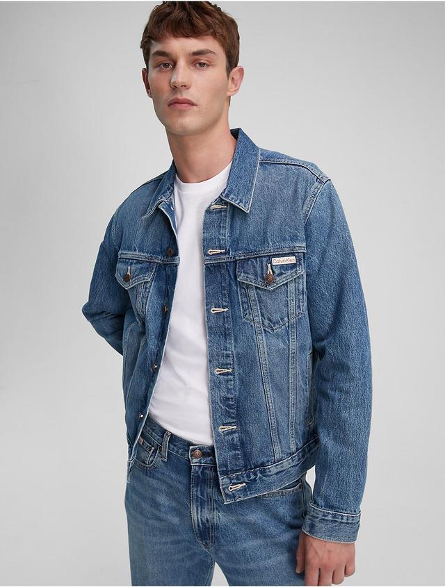 Calvin Klein Mens Classic Trucker Jacket - Blue - XL Product Image