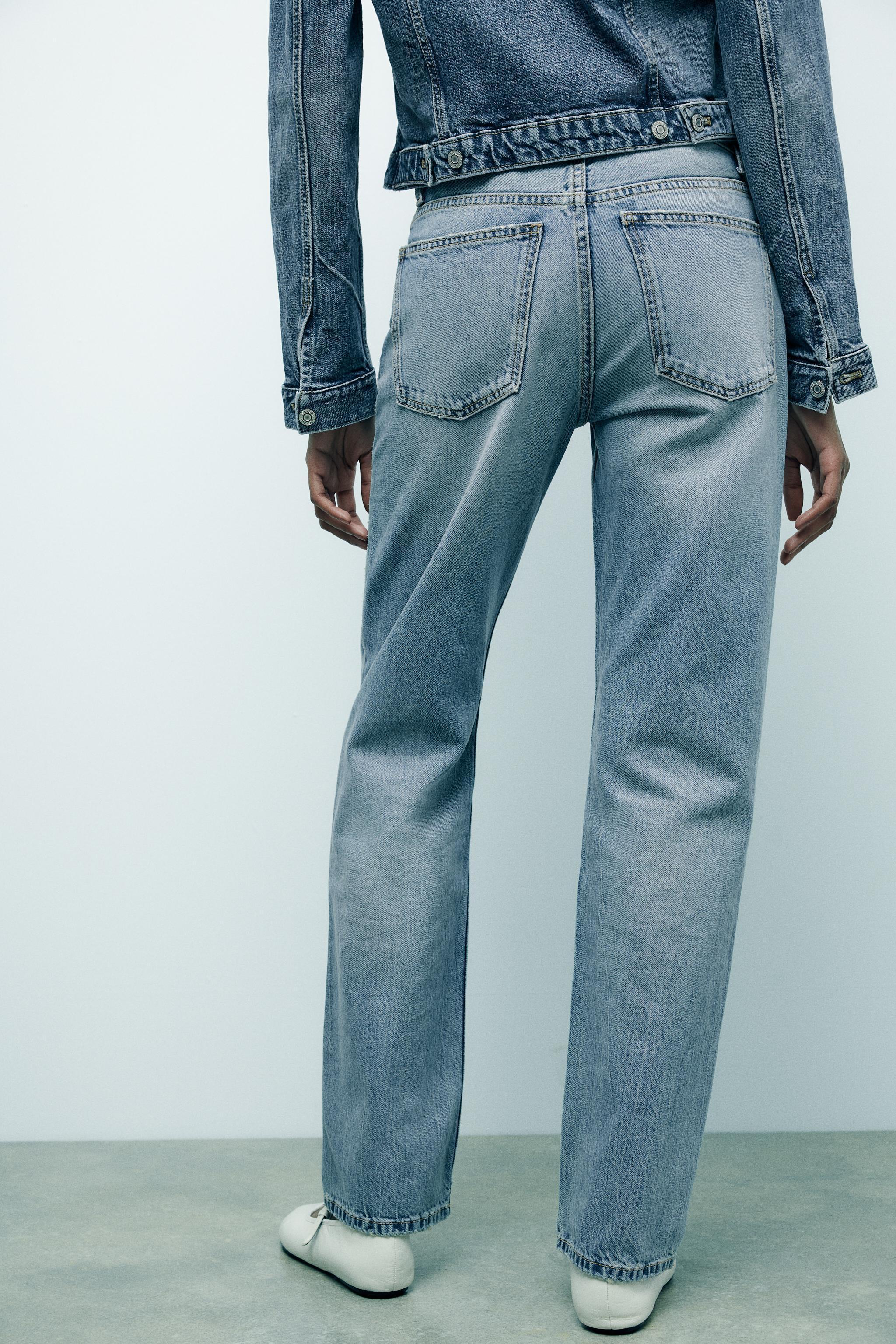 STRAIGHT LEG MID RISE TRF JEANS Product Image