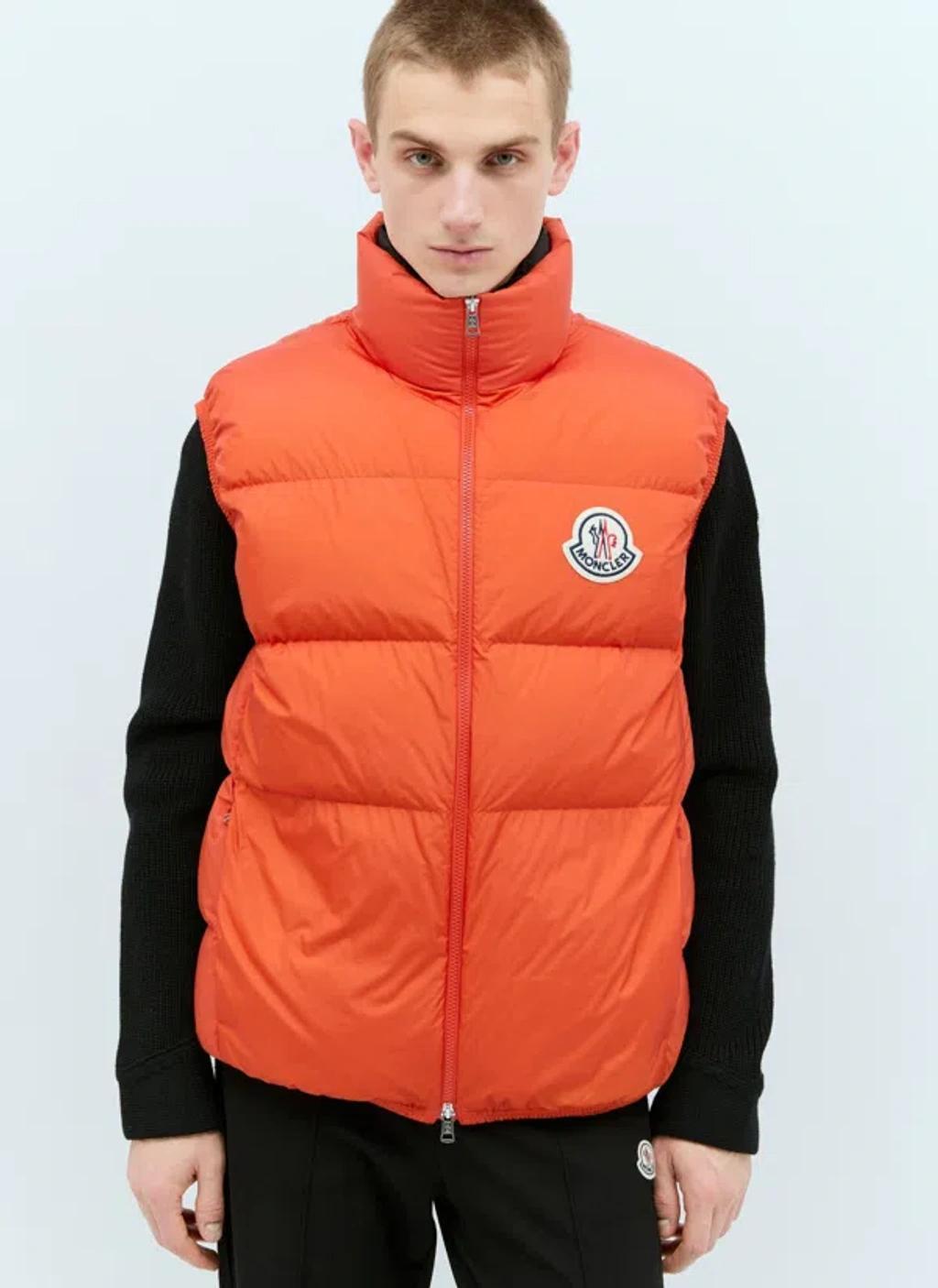 MONCLER Almaz Down Gilet In Orange Product Image