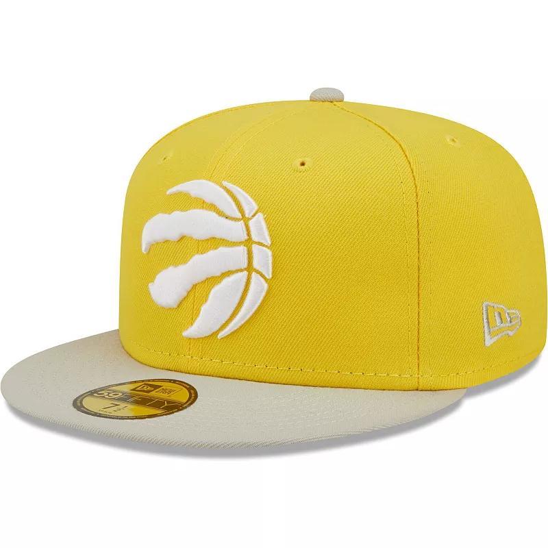 Mens New Era Yellow/Gray Toronto Raptors Color Pack 59FIFTY Fitted Hat Product Image