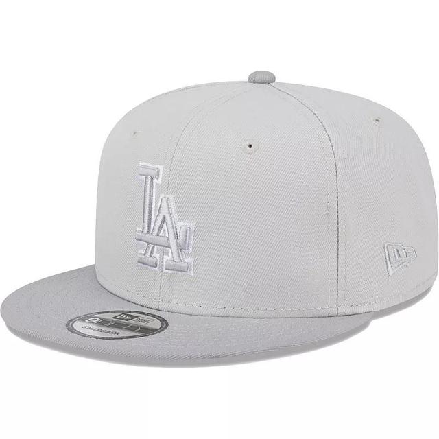 Mens New Era Khaki/Gray Los Angeles Dodgers Color Pack Two-Tone 9FIFTY Snapback Hat Product Image