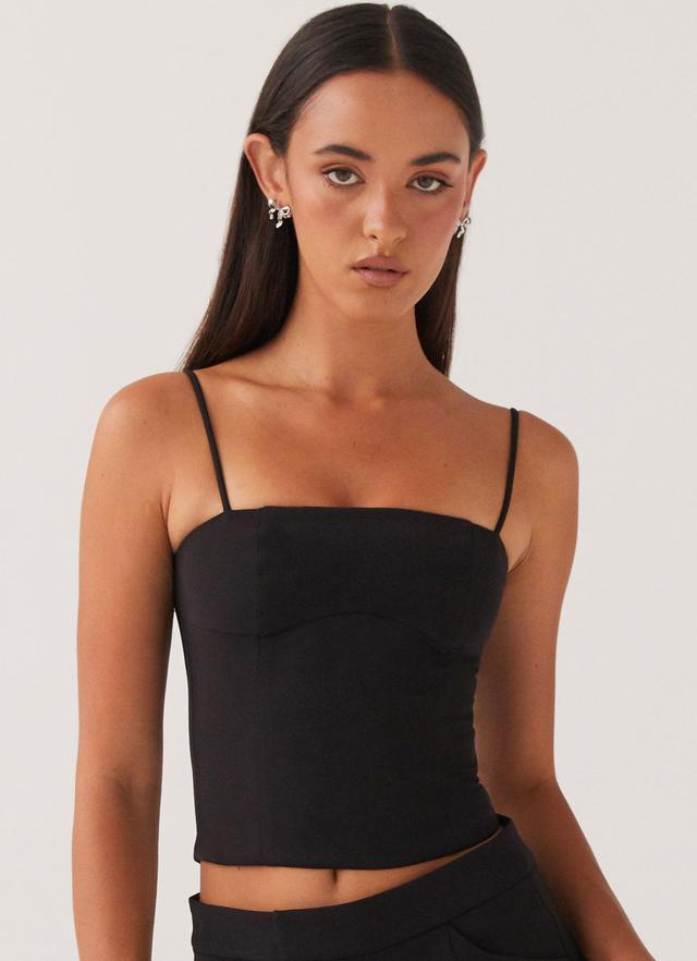 Eliana Crop Top - Black Product Image