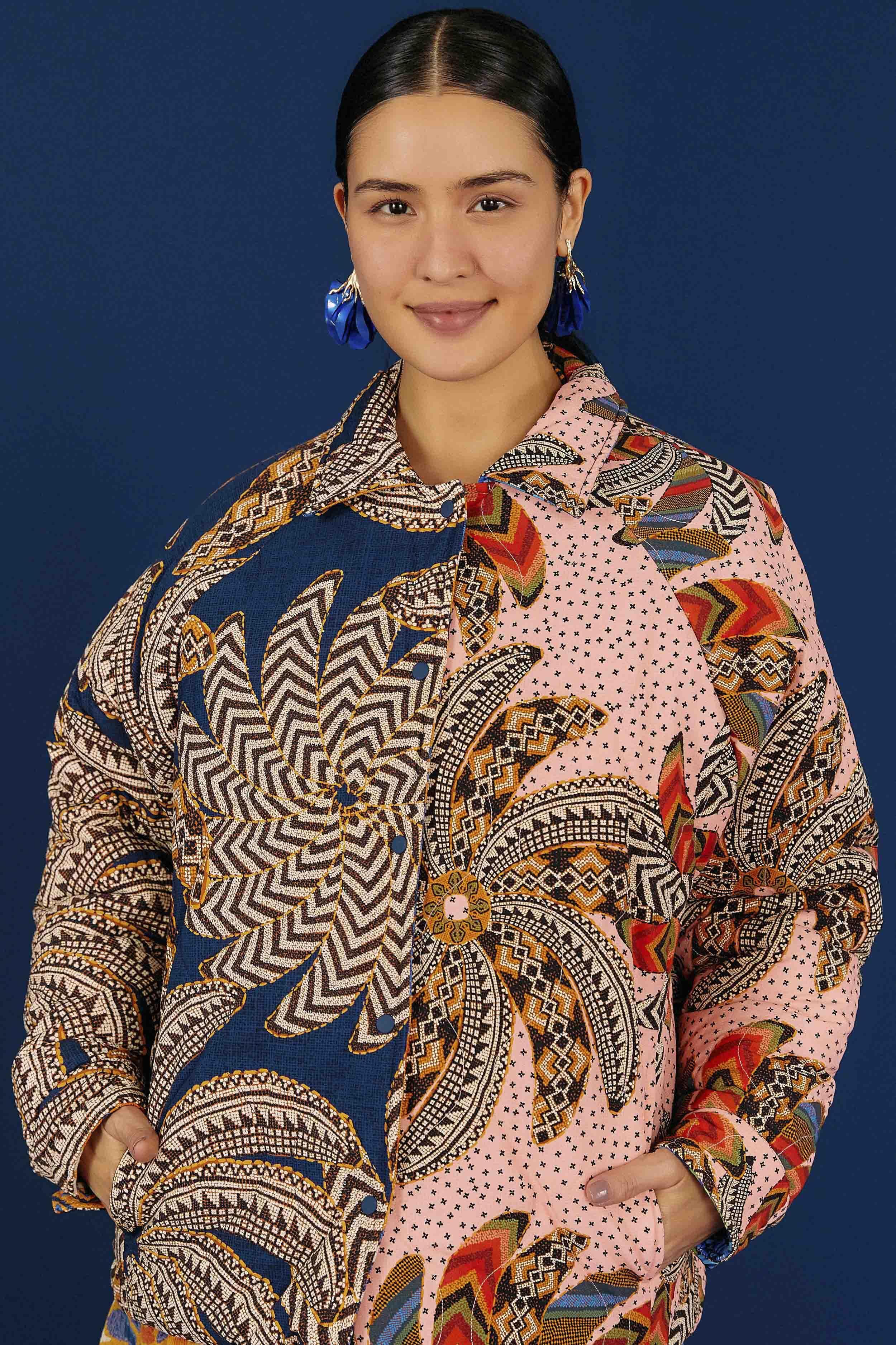 Mixed Yawanawa Reversible Puffer Jacket Product Image