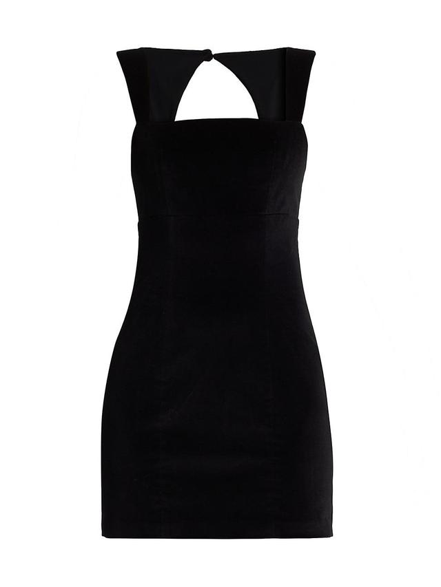 Womens Keria Velvet Minidress Product Image