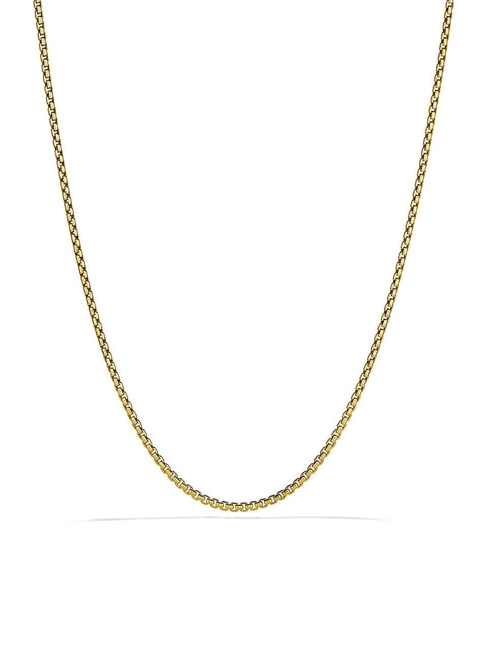 Womens Box Chain Necklace In 18K Yellow Gold, 2.7mm Product Image