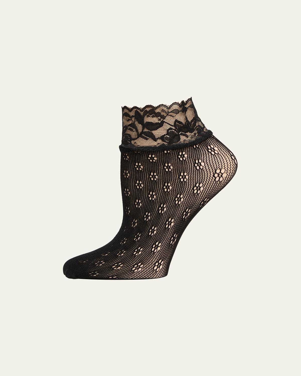 Stems Daisy Fishnet Quarter Socks Product Image