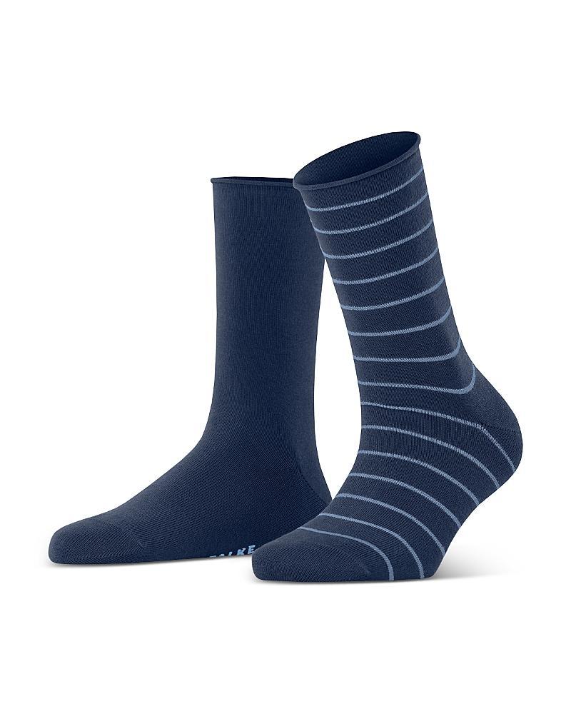 Falke Happy Stripe 2-Pack Cotton Socks (Black) Women's Knee High Socks Shoes Product Image