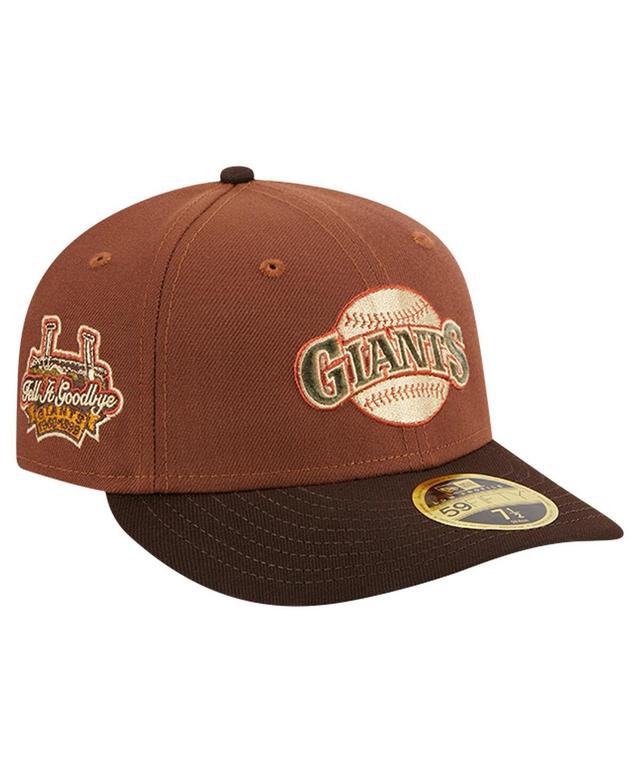 New Era Mens Brown San Francisco Giants Velvet Logo Fill Low Profile 59FIFTY Fitted Hat Product Image