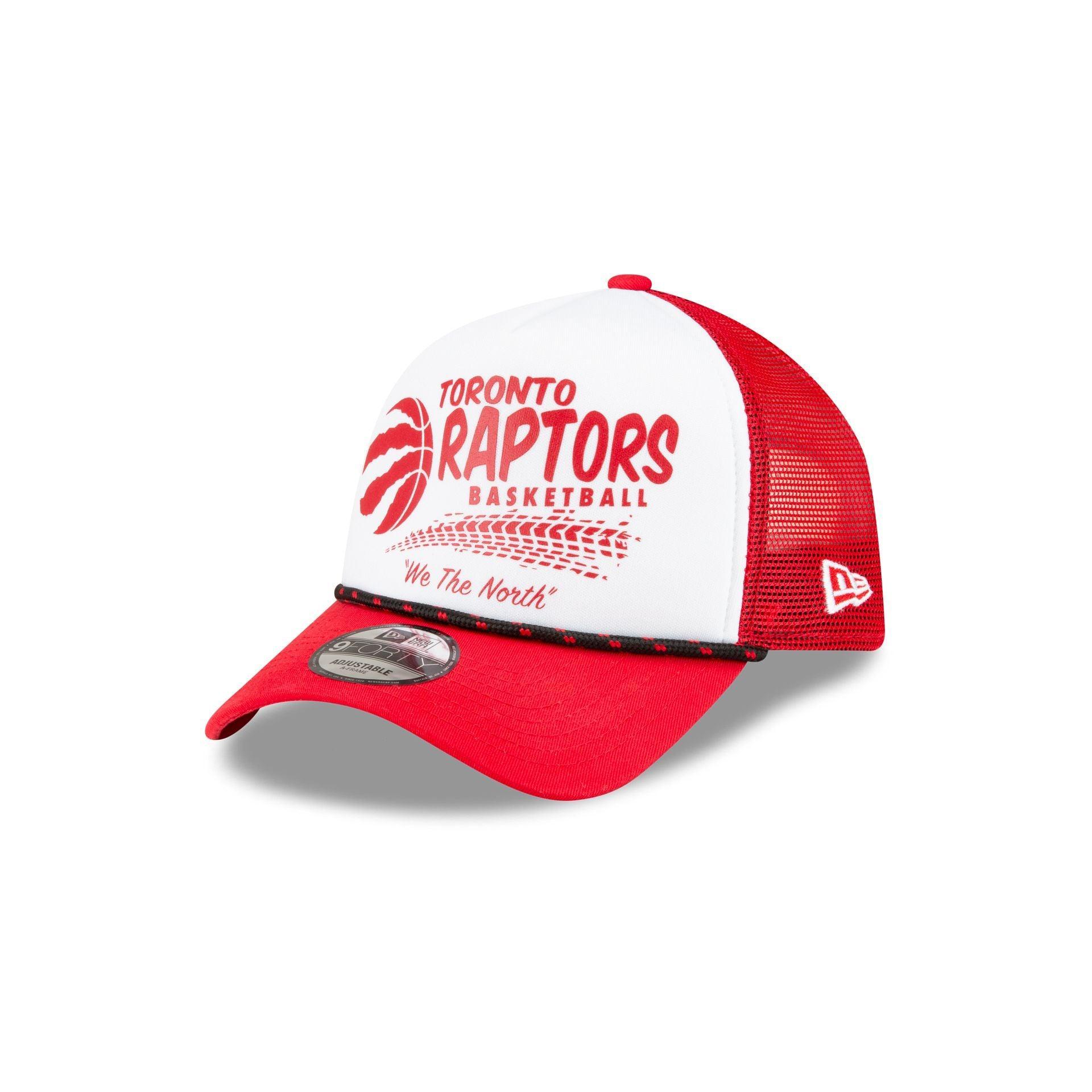 Toronto Raptors 2024 Rally Drive White 9FORTY A-Frame Trucker Hat Male Product Image