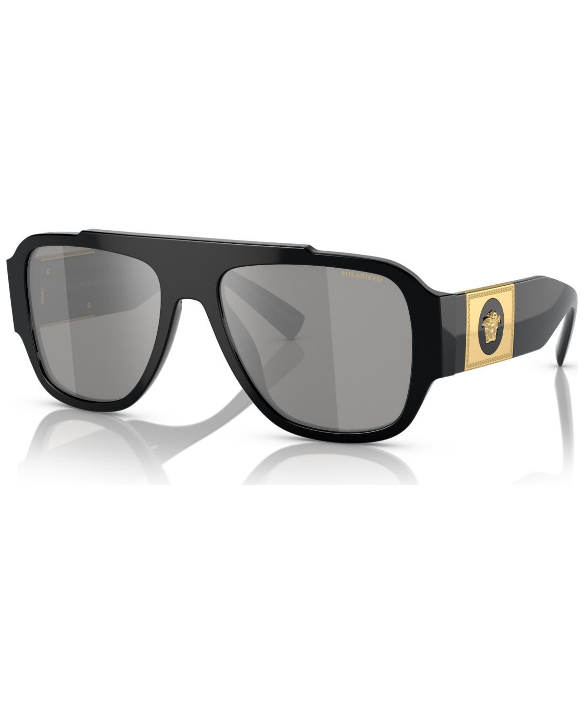 Versace Man Sunglass VE4436U -  Frame color: Black, Lens color: Polar Grey Mirror Silver Product Image