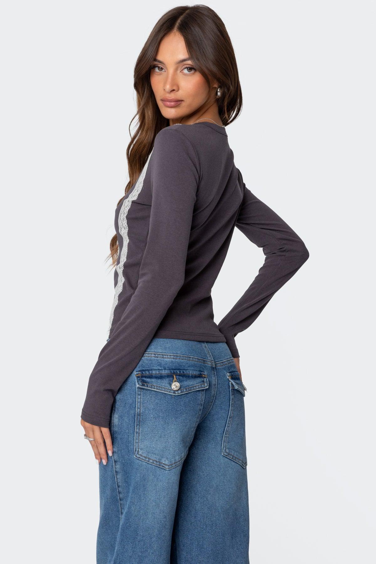 Frenchy Long Sleeve T Shirt Product Image