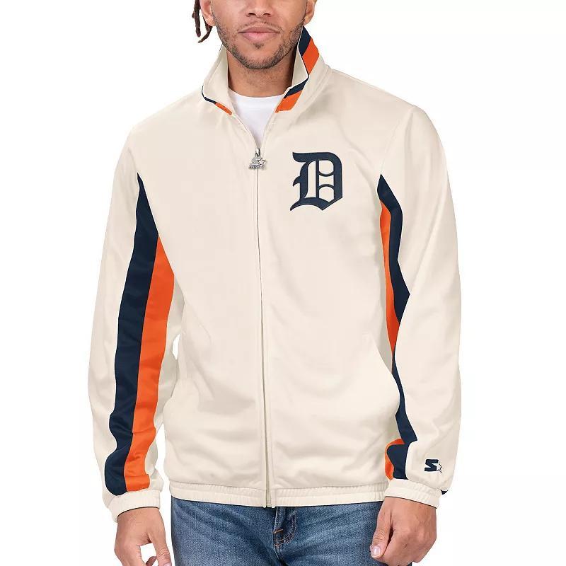 Mens Starter Cream Detroit Tigers Rebound Cooperstown Collection Full-Zip Track Jacket Product Image