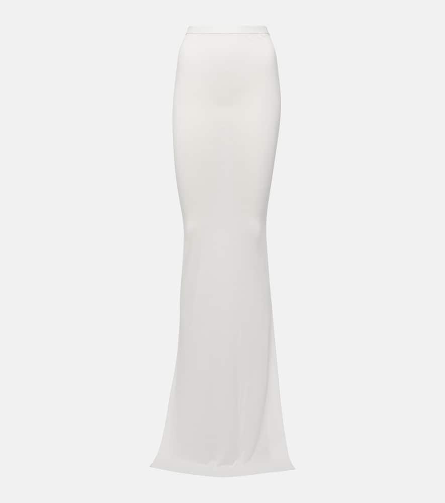 RICK OWENS Lilies Jersey Maxi Skirt In White Product Image