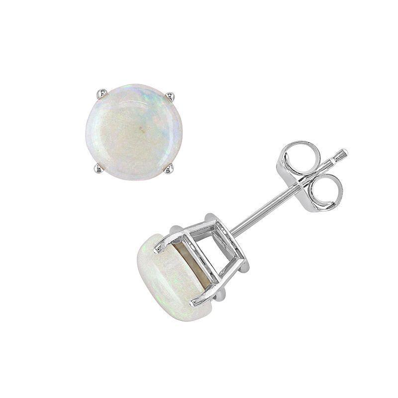 Stella Grace 10k White Gold Opal Stud Earrings, Womens Product Image