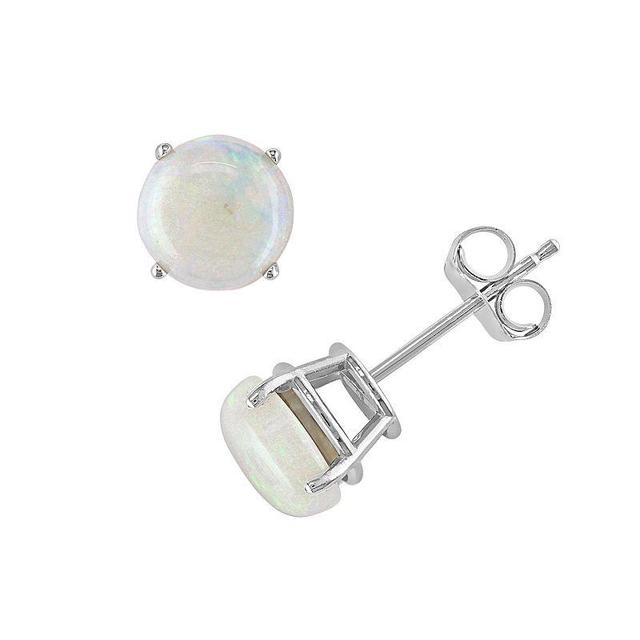 Stella Grace 10k White Gold Opal Stud Earrings, Womens Product Image