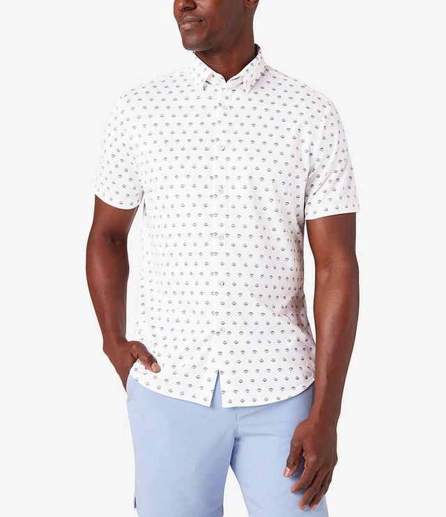 Mizzen+Main Performance Stretch Halyard Floral Geo Print Short Sleeve Woven Shirt Product Image