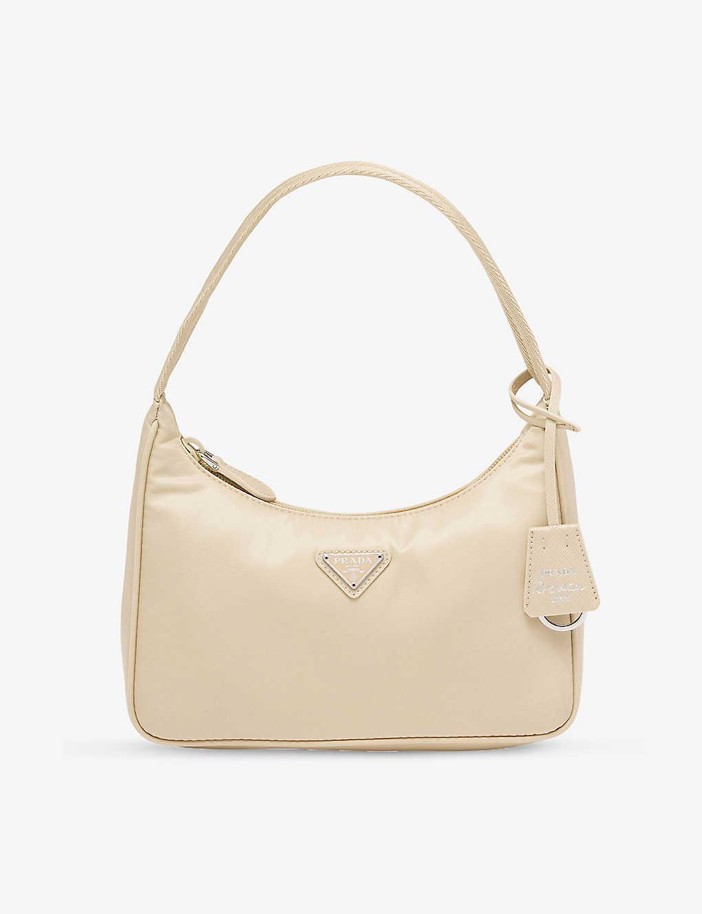 PRADA Womens Neutral Re-nylon Recycled-nylon Shoulder Bag In Beige Product Image