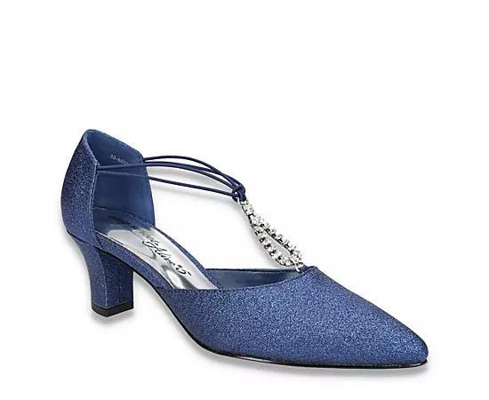 Easy Street Moonlight Womens Rhinestone Evening Pumps Blue Glttr Product Image