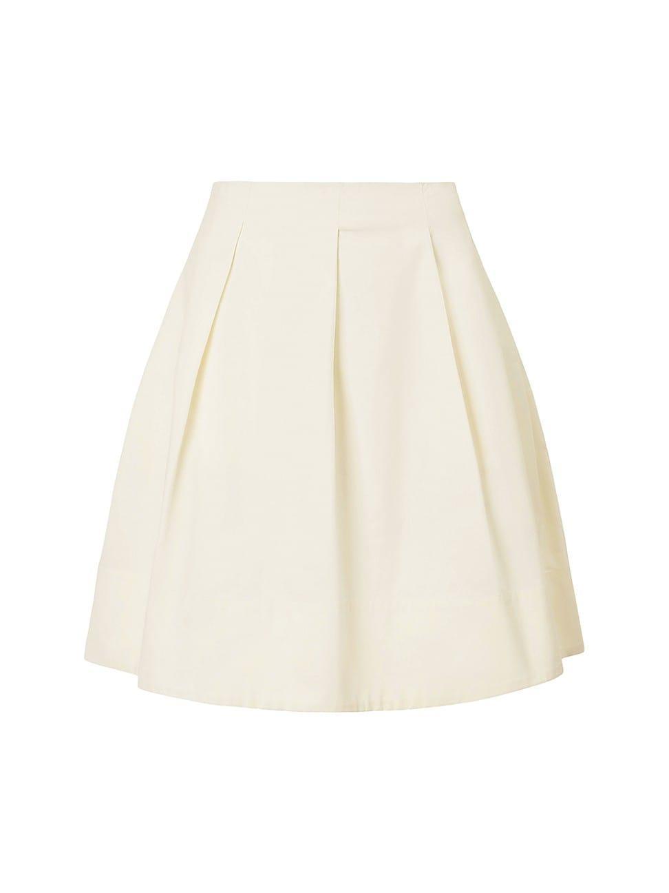 Womens London Cotton Pleated Skirt product image