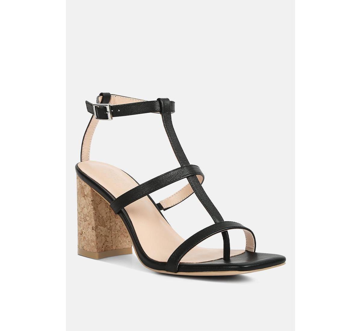 Mirabella Womens Open Square Toe Block Heel Sandals Product Image