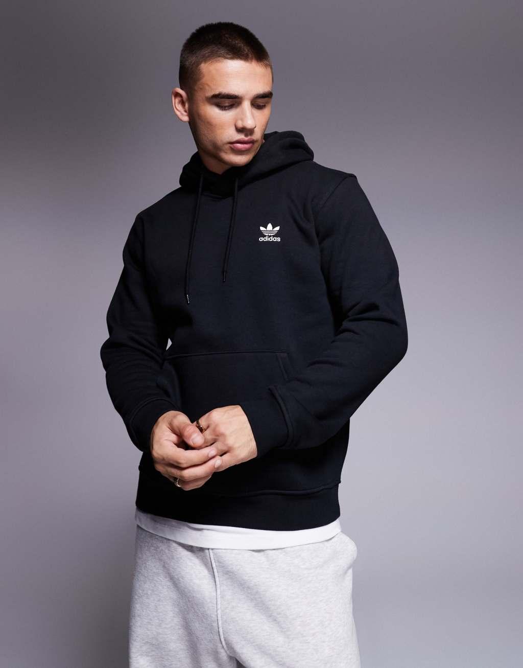 adidas Originals essentials hoodie in black Product Image