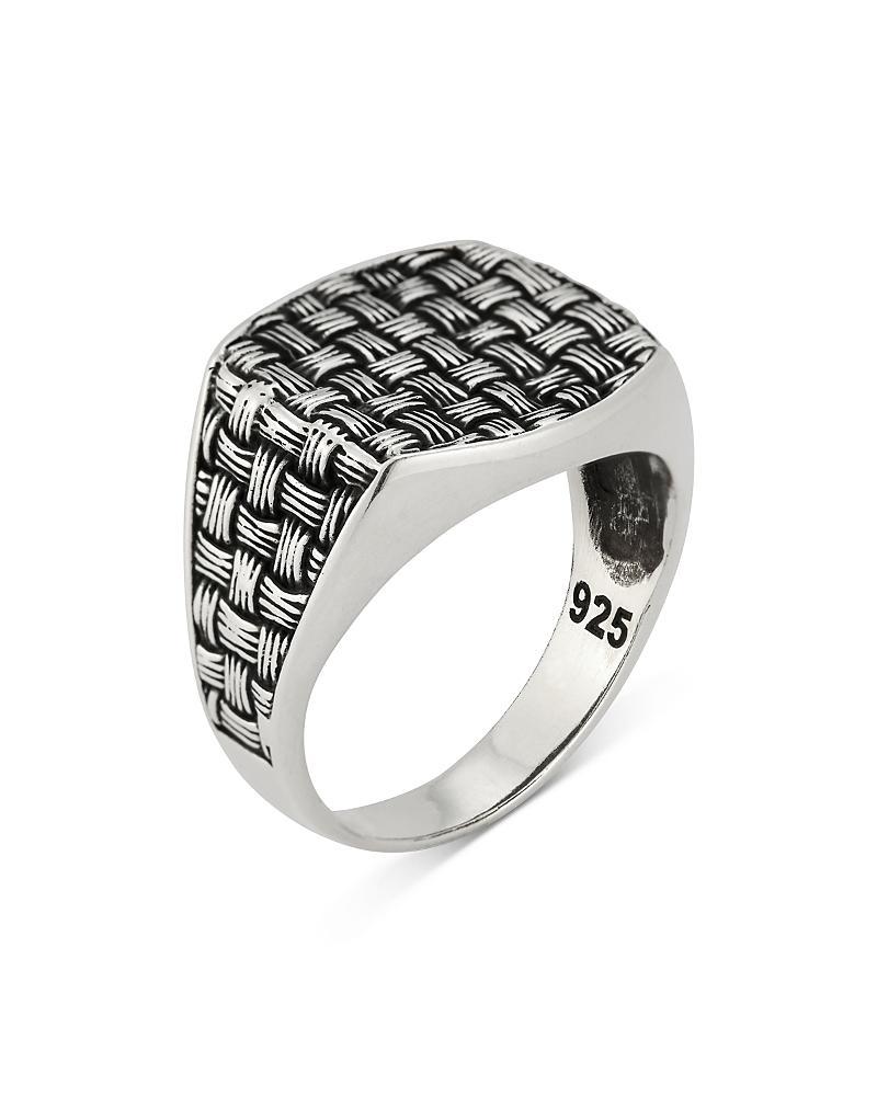 Sunkissed Sterling Cubic Zirconia Ribbed Signet Ring, Womens Silver Tone Product Image