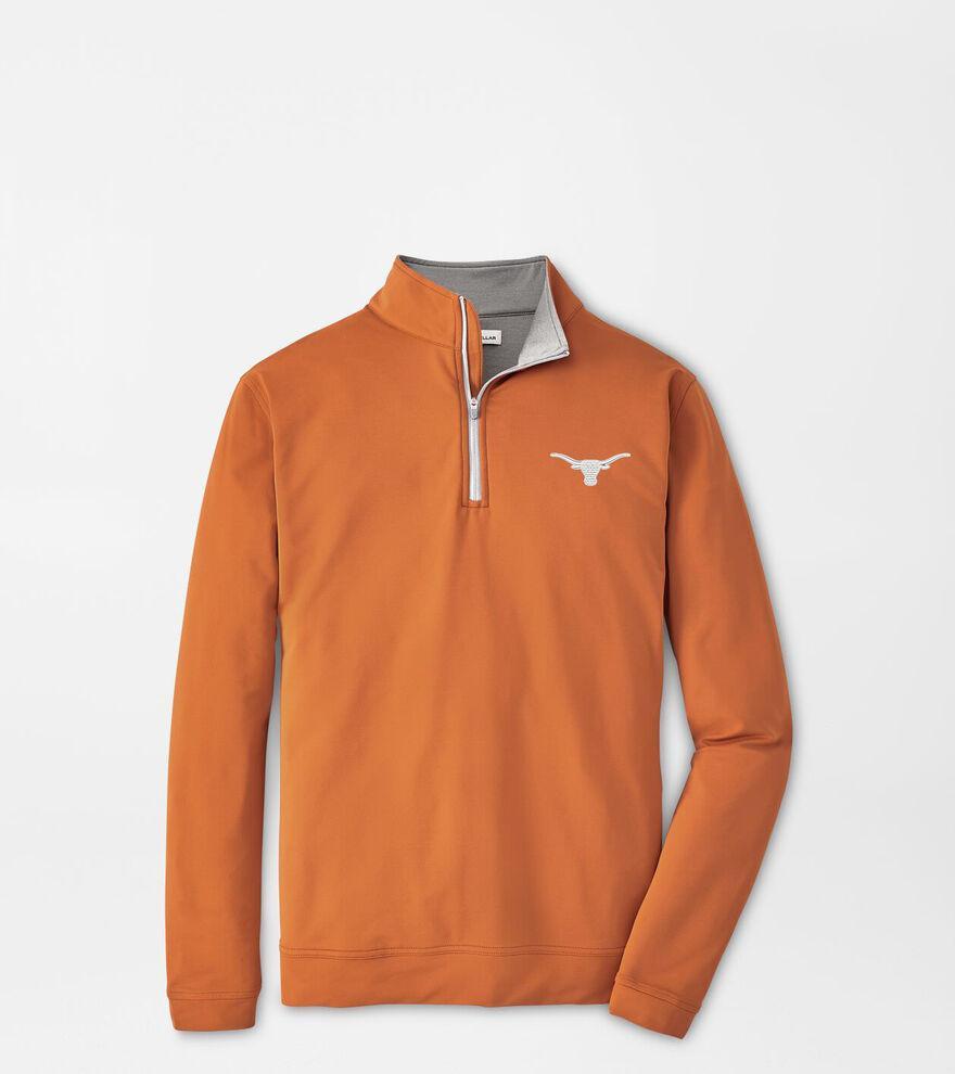 Peter Millar Mens Texas Perth Performance Quarter-Zip | Color: Rust | Size: S Product Image