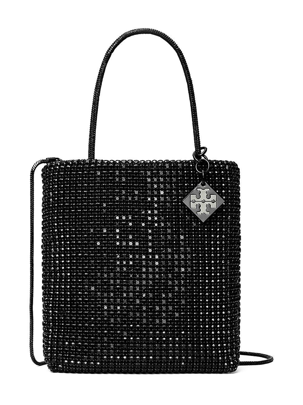 Womens Night Owl Crystal-Embellished Nylon Tote Bag Product Image